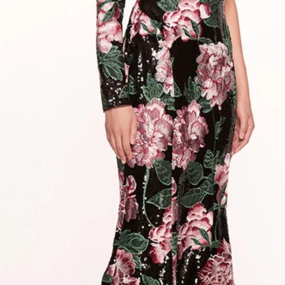 Marchesa Notte One Shoulder Gown 14 - Picture 5 of 5